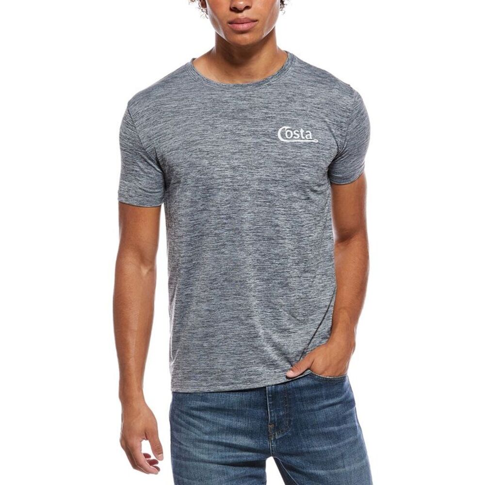 Costa Apparel Mens  Costa Tech How To Hooks T-Shirt, Gray